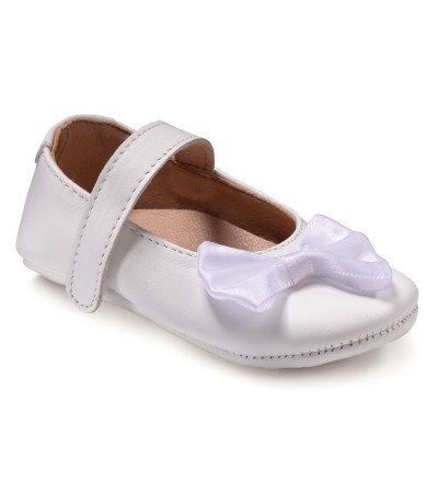 Βαπτιστικά παπούτσια κορίτσι Gorgino αγκαλιάς Μ268-2 λευκό