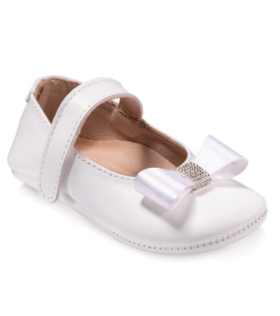 Βαπτιστικά παπούτσια κορίτσι Gorgino αγκαλιάς Μ271-3 λευκό